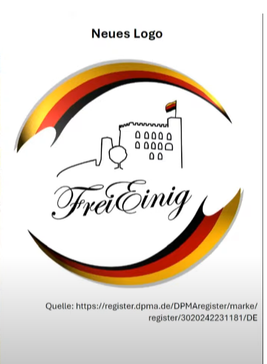 Freieinig neues Logo mit Fahne Rold-Rot-Schwarz
