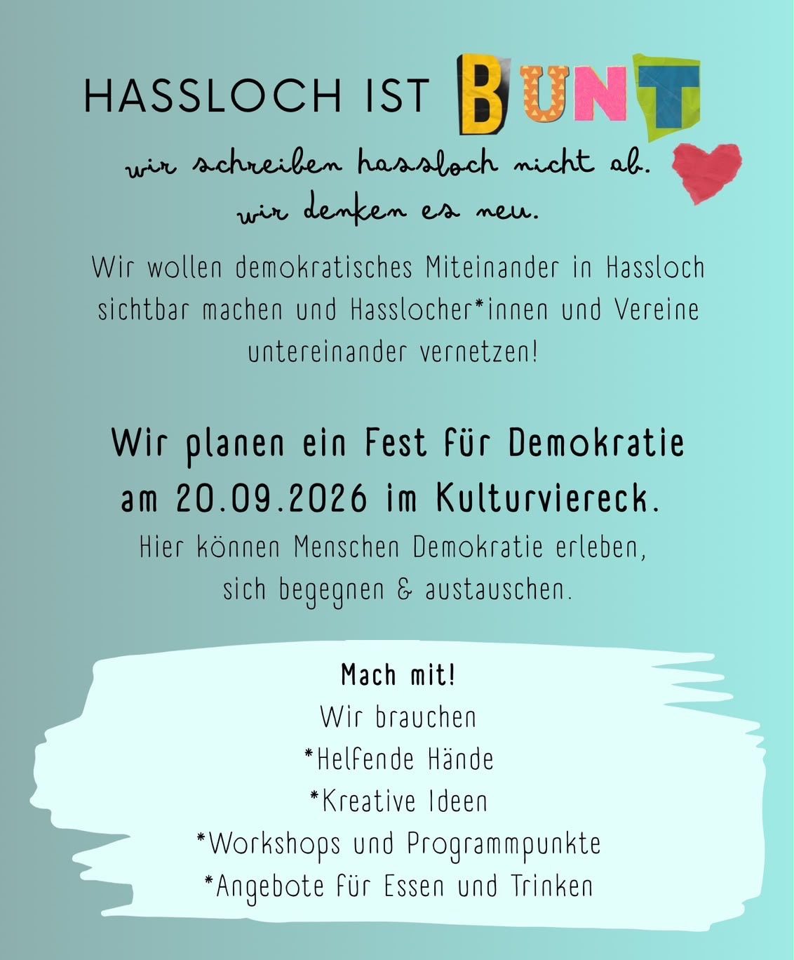Hassloch Haßloch Fest für Demokratie 20.9.2026