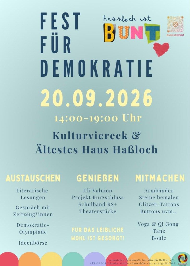 Fest für Demokratie 20.9.2026 Haßloch